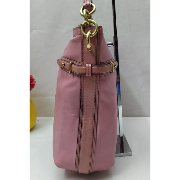 Coach Audrey Pink Leather Zipper Closure Hobo Shoulder bag - Picture 3 of 16